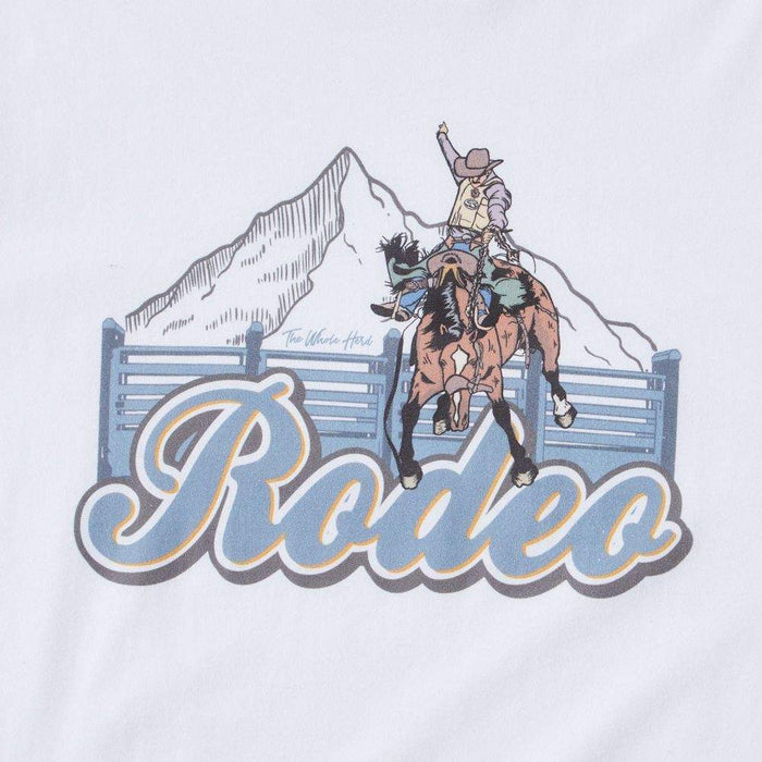The Whole Herd Womens Rocky Mountain Bucker Tee