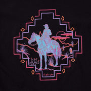 The Whole Herd Women's Electric Cowgirl Black Tee