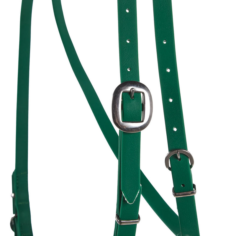 Tomahawk Biothane Hunter Green Browband Headstall
