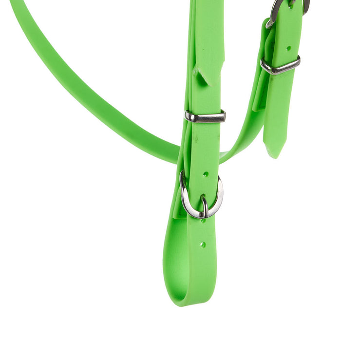 Tomahawk Biothane Lime Green Browband Headstall