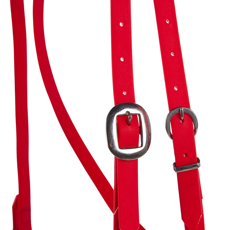 Tomahawk Biothane Red Browband Headstall