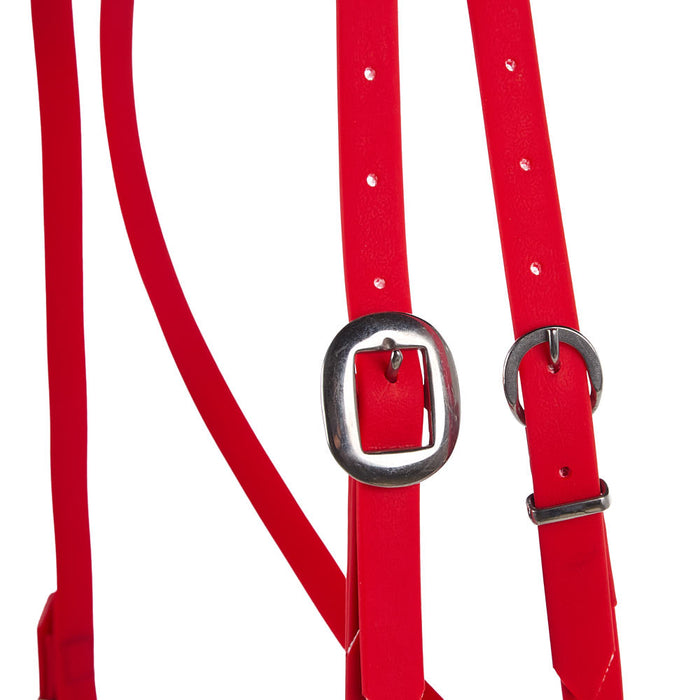 Tomahawk Biothane Red Browband Headstall