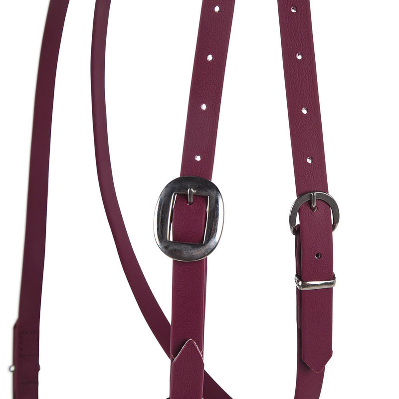 Tomahawk Biothane Maroon Browband Headstall