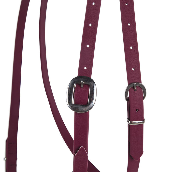 Tomahawk Biothane Maroon Browband Headstall