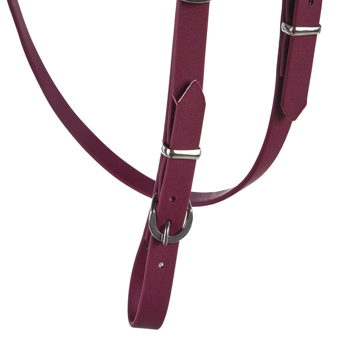 Tomahawk Biothane Maroon Browband Headstall
