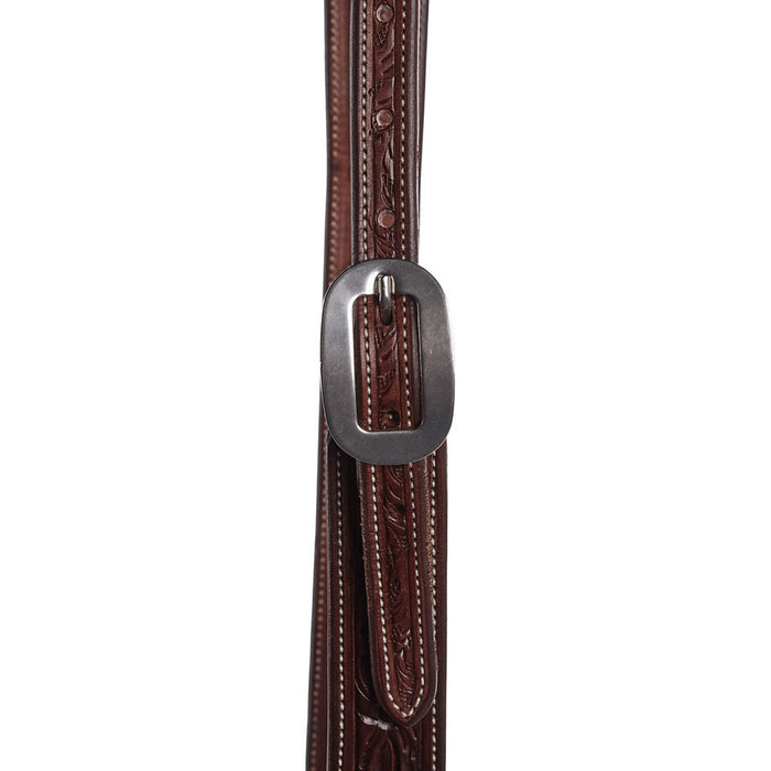 Tomahawk Split Ear Floral Tooled Single Buckle Headstall