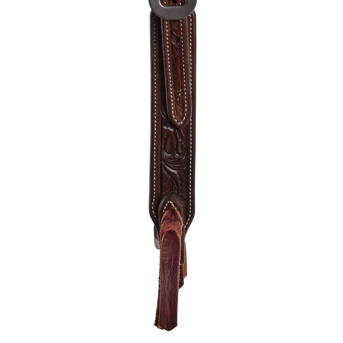 Tomahawk Split Ear Floral Tooled Single Buckle Headstall