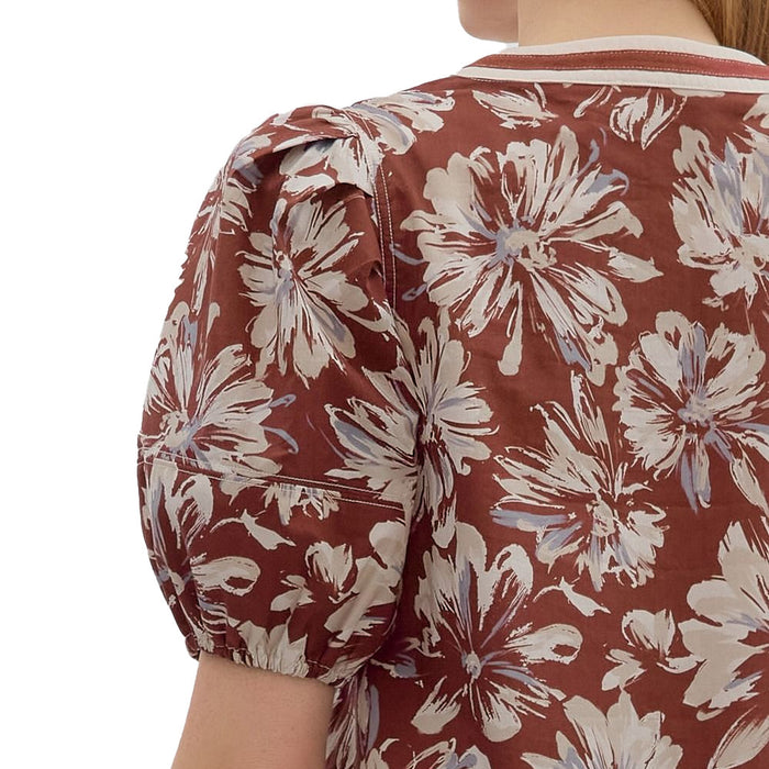 Entro Women's Wine Print Top