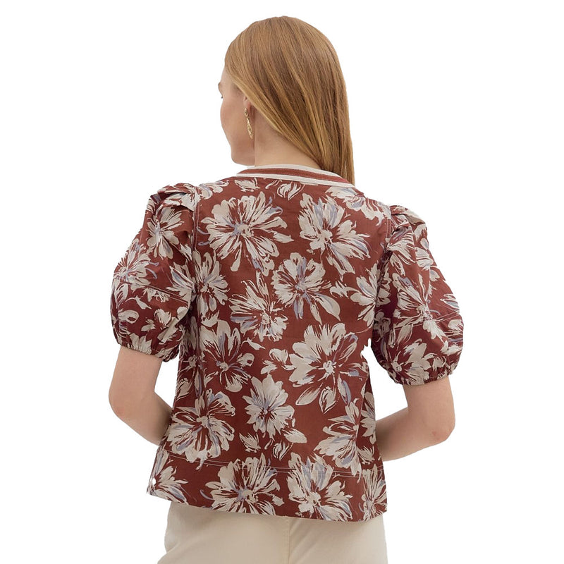 Entro Women's Wine Print Top