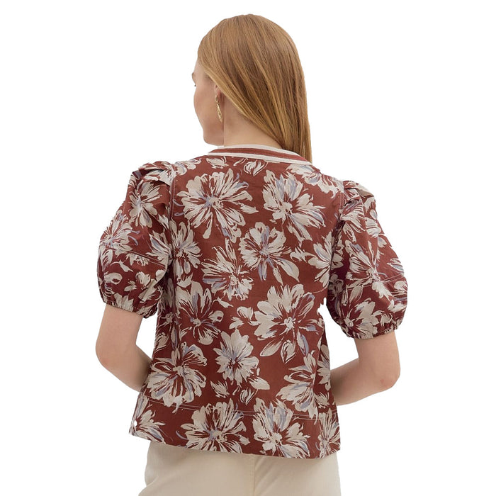 Entro Women's Wine Print Top