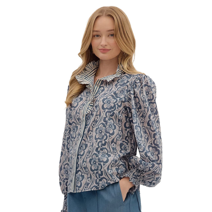 Entro Women's Midnight Print Long Sleeve Top