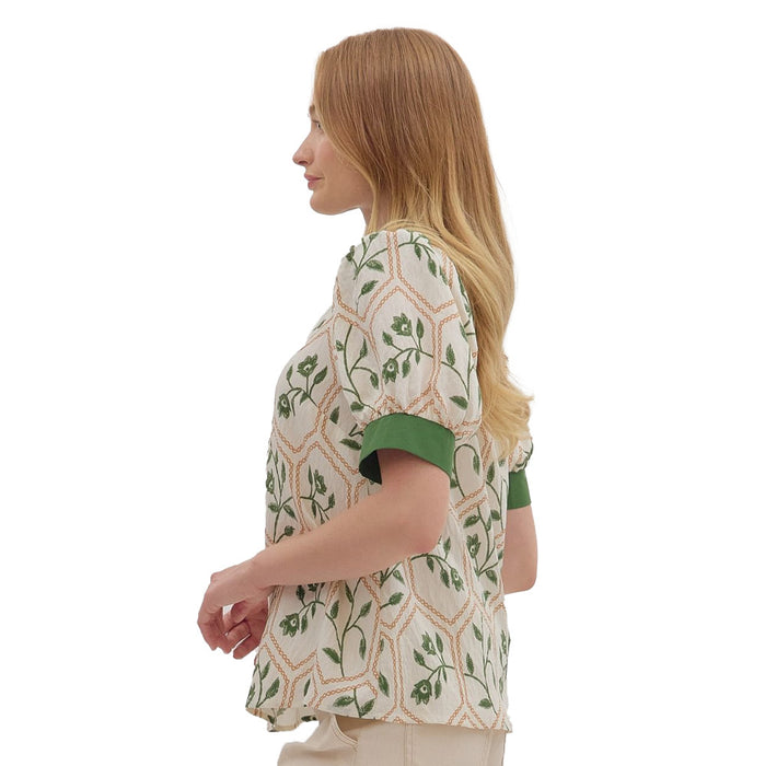 Entro Women's Olive Print Top
