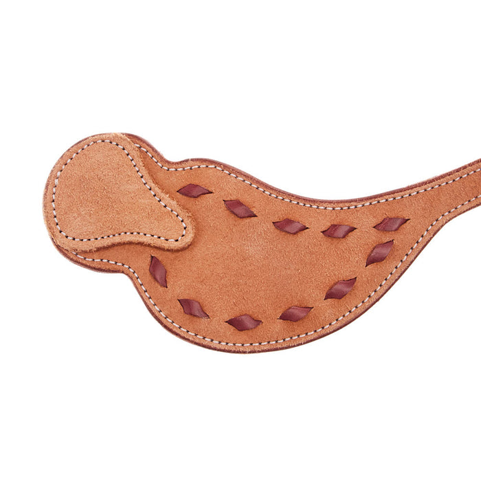 Tomahawk Spur Strap Shaped Roughout with Buckstitch