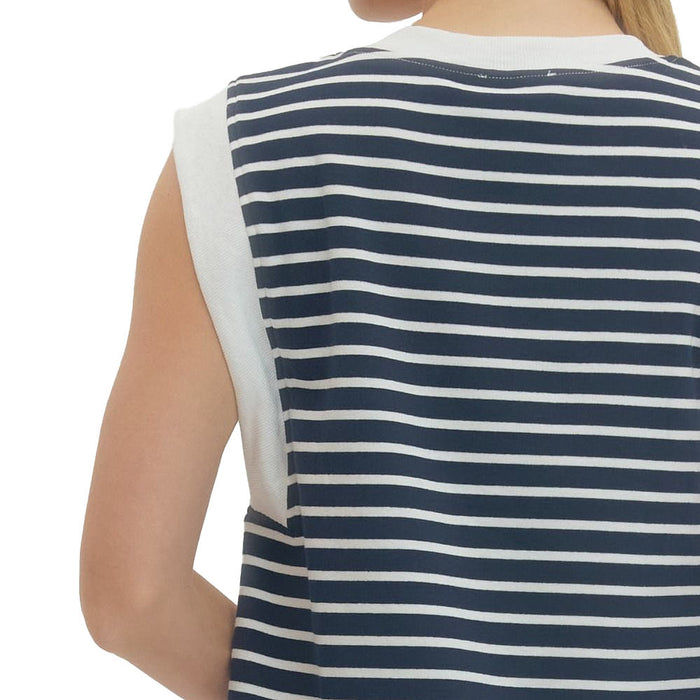 Entro Women's Navy Striped Sleeveless Top