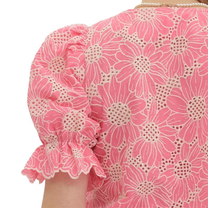 Entro Women's Pink Floral Top