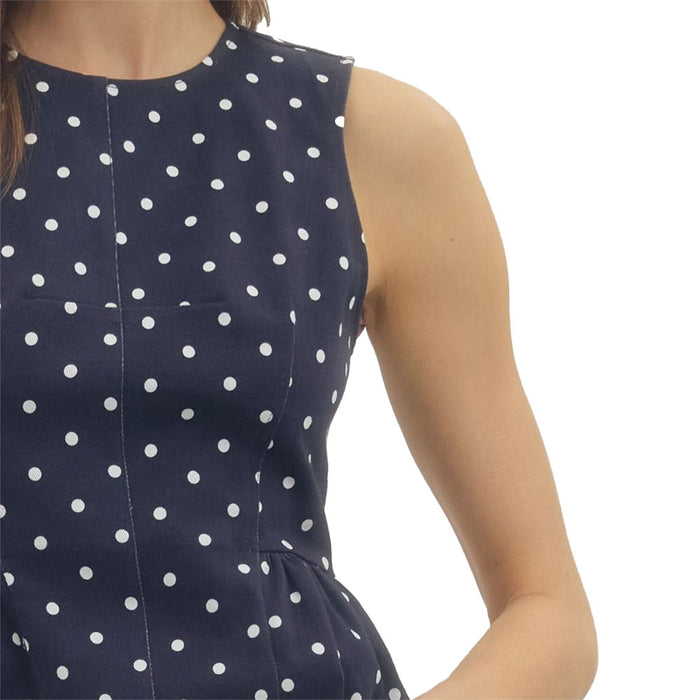 Entro Women's Navy Polka Dot Sleeveless Top