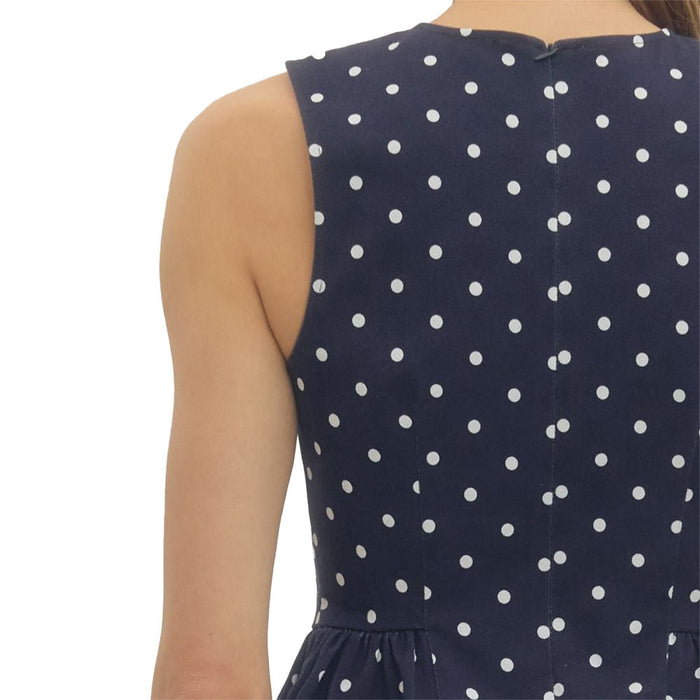 Entro Women's Navy Polka Dot Sleeveless Top