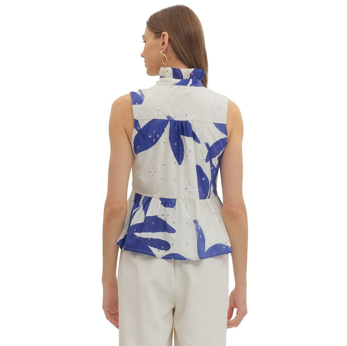Entro Women's Royal Blue Fashion Top
