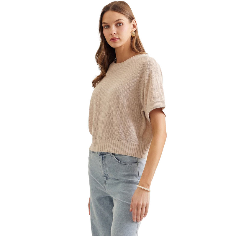 Entro Women's Oatmeal Fashion Top