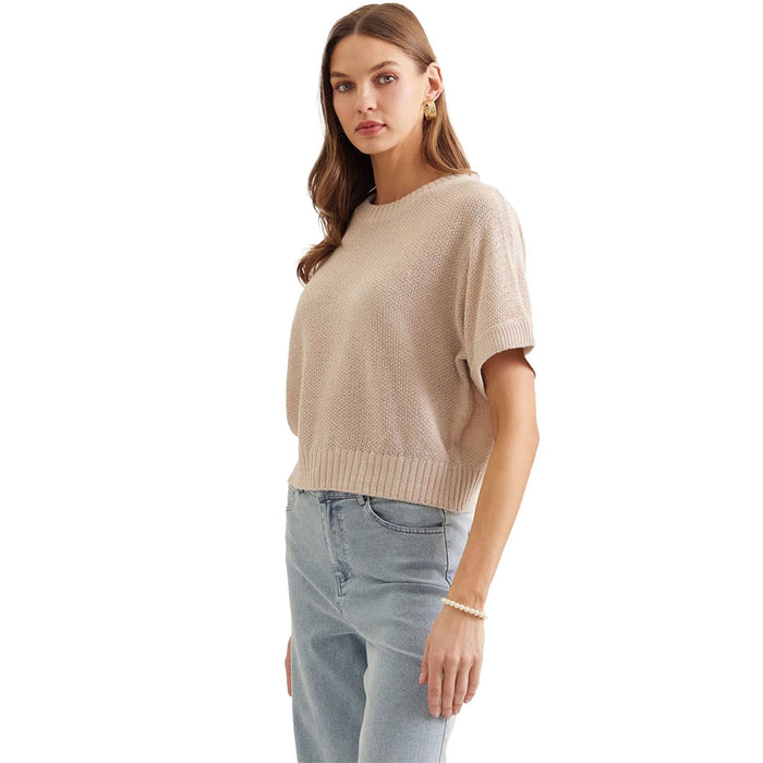 Entro Women's Oatmeal Fashion Top