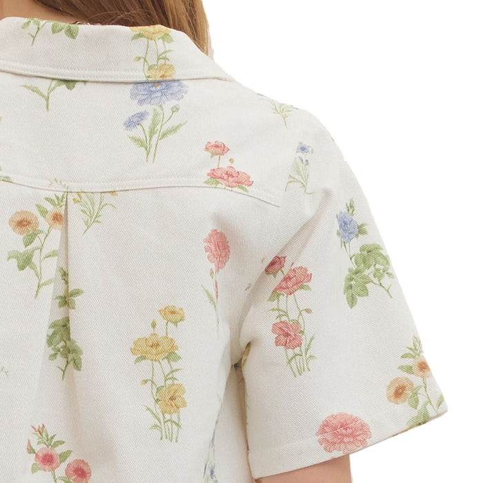 Entro Women's Ecru Floral Print Top