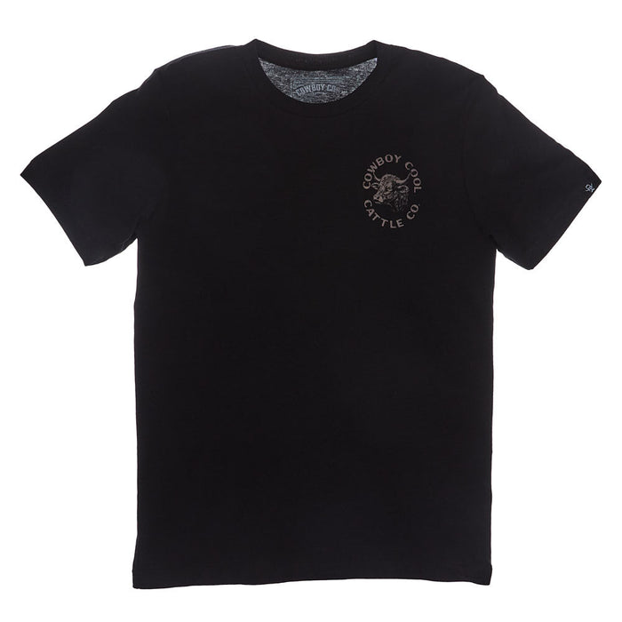 Cowboy Cool Men's Cattle Co Black Tee