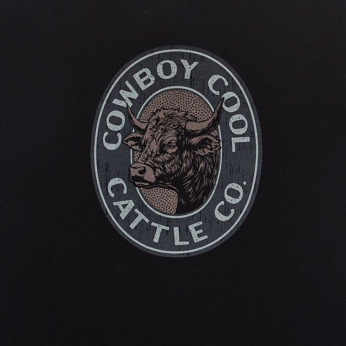 Cowboy Cool Men's Cattle Co Black Tee
