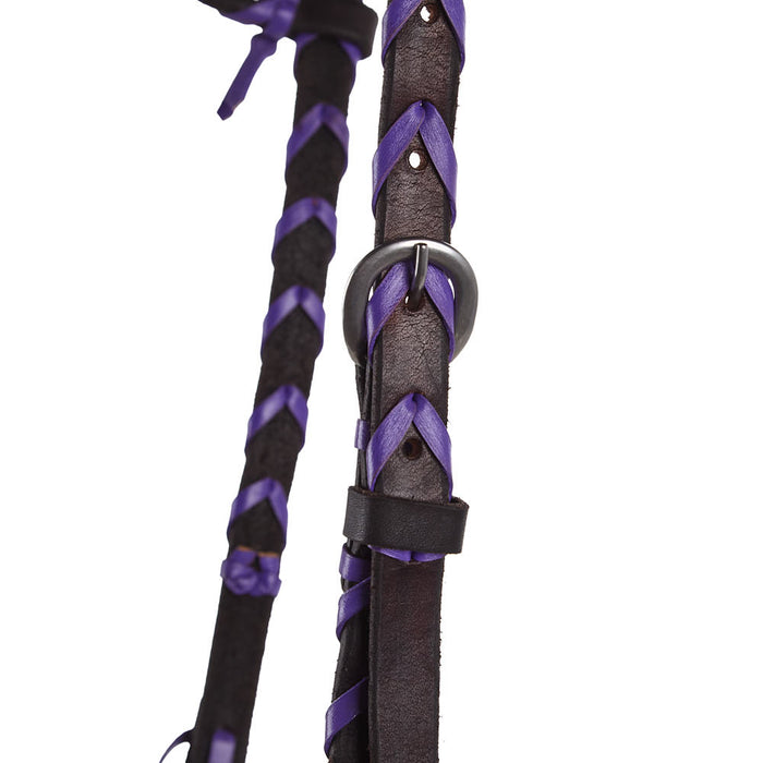 Tomahawk Slide Ear Purple Colored Lace Headstall