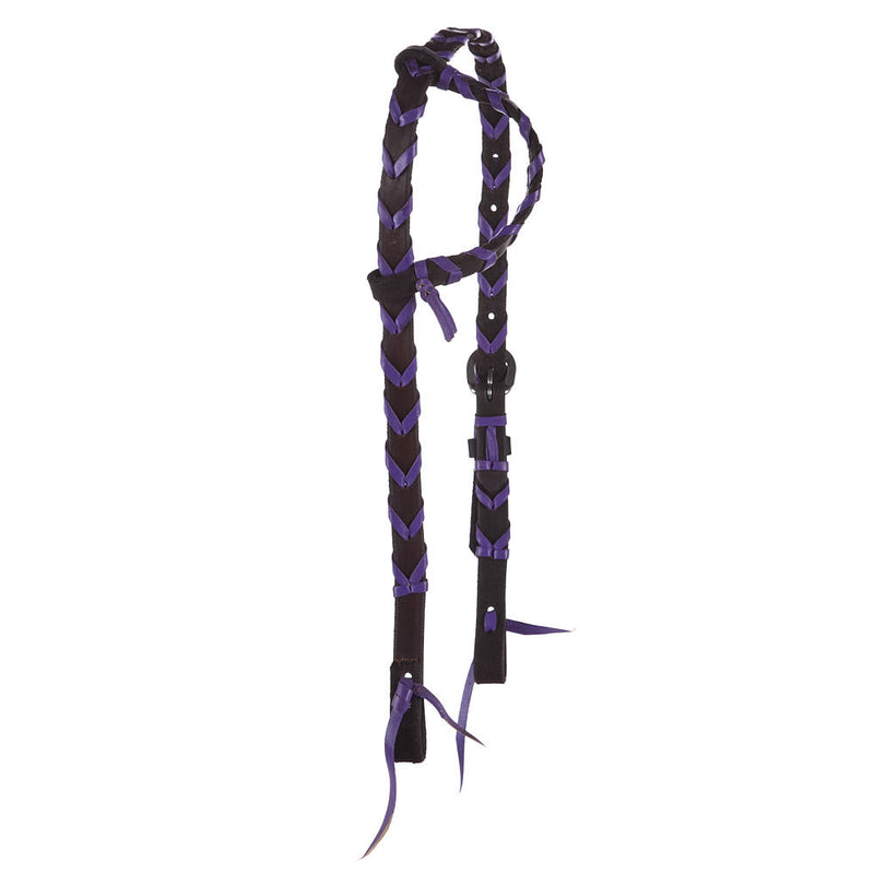 Tomahawk Slide Ear Purple Colored Lace Headstall