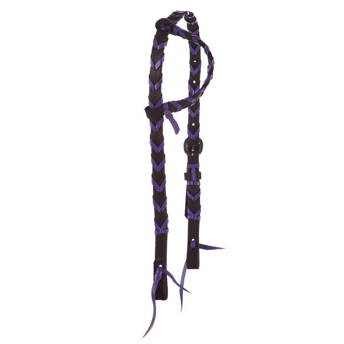 Tomahawk Slide Ear Purple Colored Lace Headstall