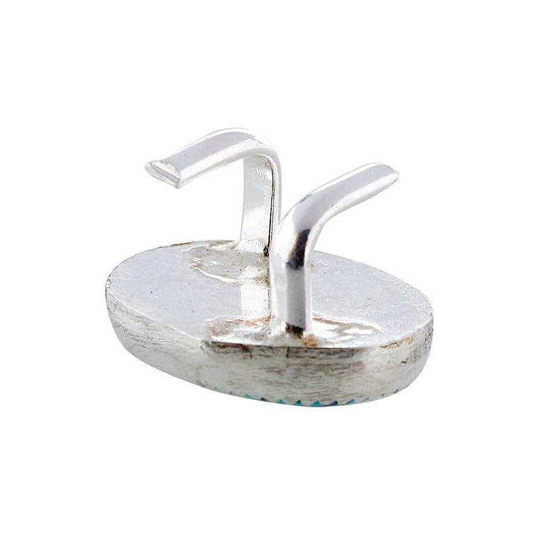 Eliz Jeffery Silversmith T5 Turquoise Hat Slide