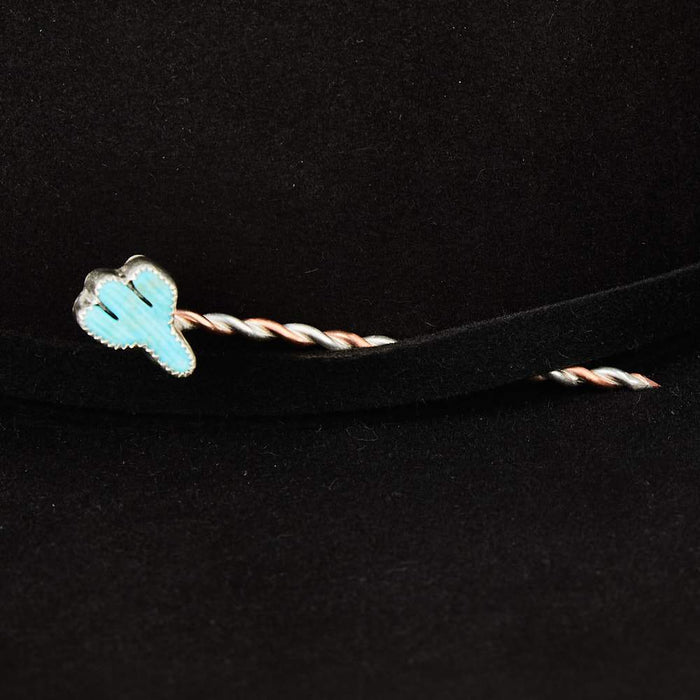 Eliz Jeffery Silversmith T5 Cacti Turquoise Toothpick and Hat Accessory