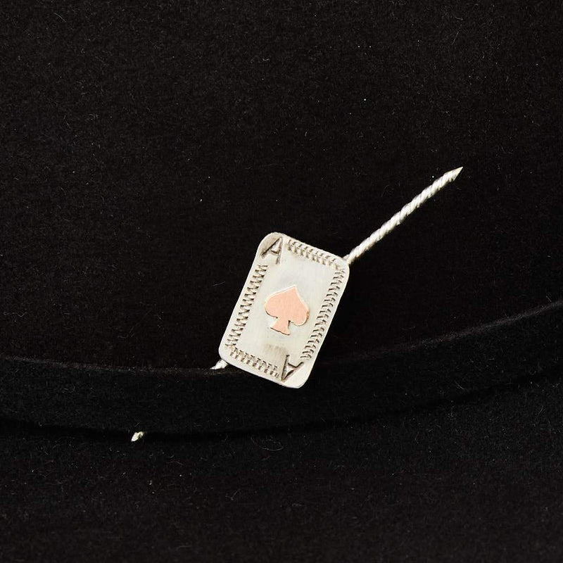 Eliz Jeffery Silversmith T5 Silver ACE Playing Card Double Ended Toothpick and Hat Accessory