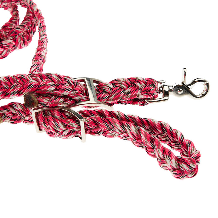 Tomahawk Red Nylon Knot 3 Plait Rein