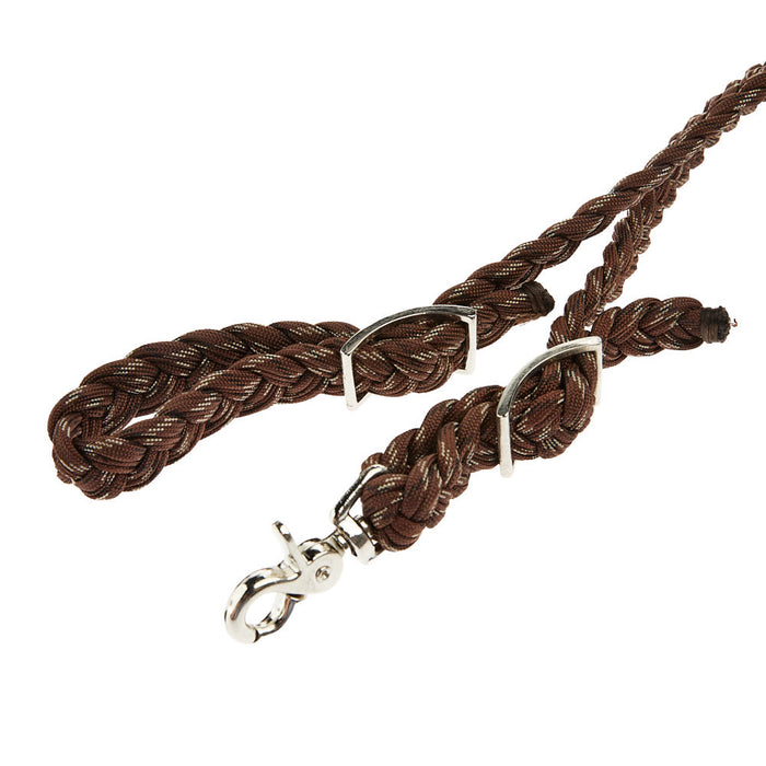 Tomahawk Brown Nylon Knot 3 Plait Rein