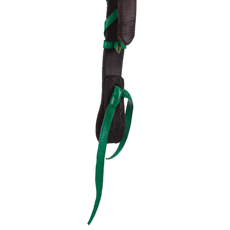 Tomahawk Browband Green Colored Lace Headstall