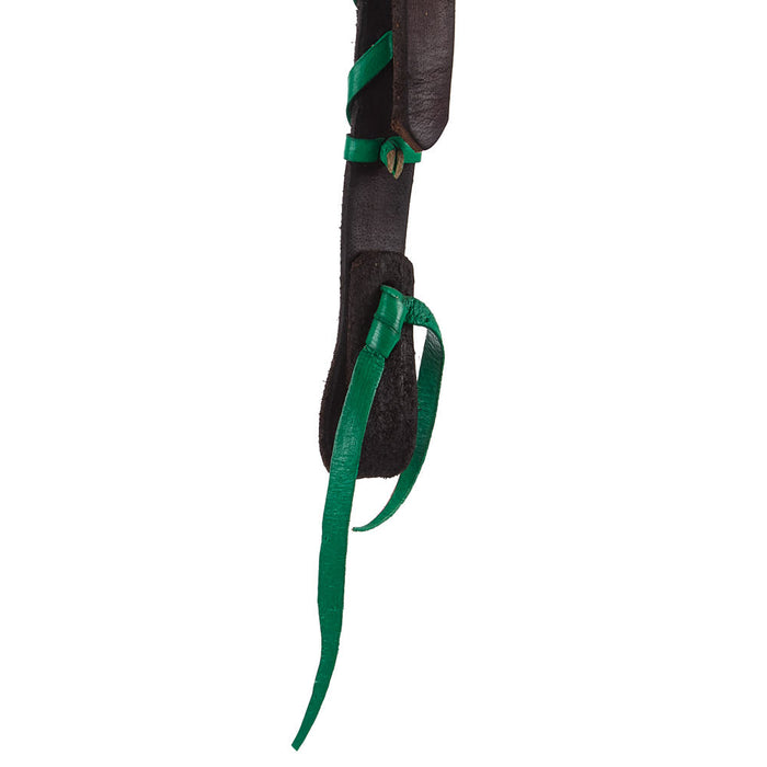 Tomahawk Browband Green Colored Lace Headstall