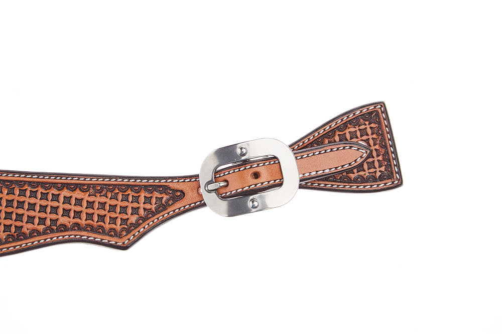 Tomahawk Wide Spur Straps with Waffle Tooling