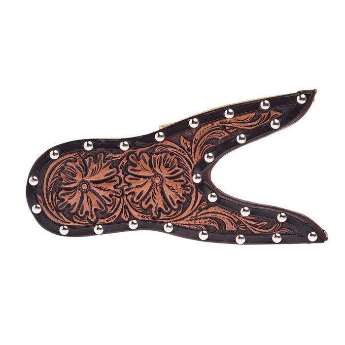 Tomahawk Floral Tooled Leather Boot Jack Black