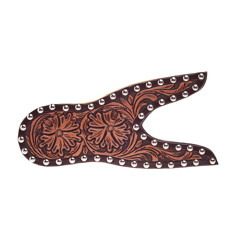Tomahawk Floral Tooled Leather Boot Jack Chocolate