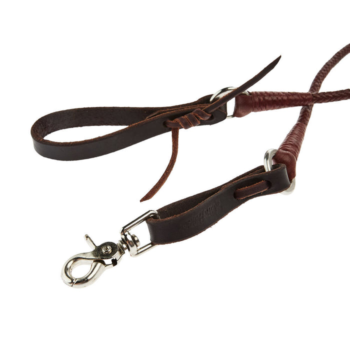 Tomahawk Leather Round Braid Rope Rein with Ring