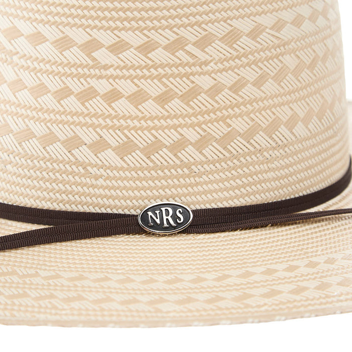 Nrs Hats 30X Open Crown 4in Brim 2 Chord Chocolate Band Straw Hat