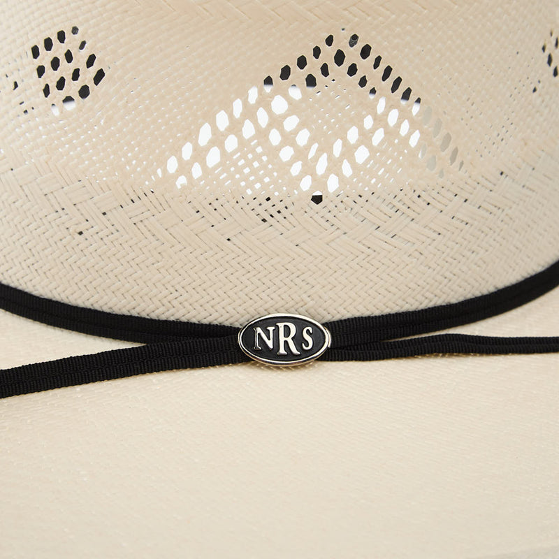 Nrs Hats 30X Open Crown 4 1/2in Brim 2 Cord Black Band Straw Hat