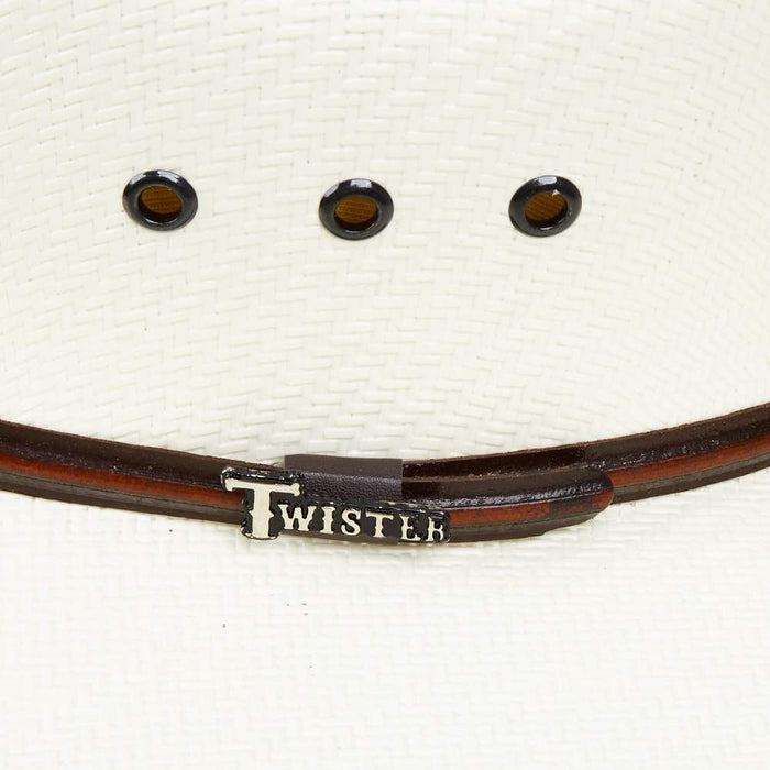 Twister 5X Natural 4in. Brim with Eyelets Straw Cowboy Hat
