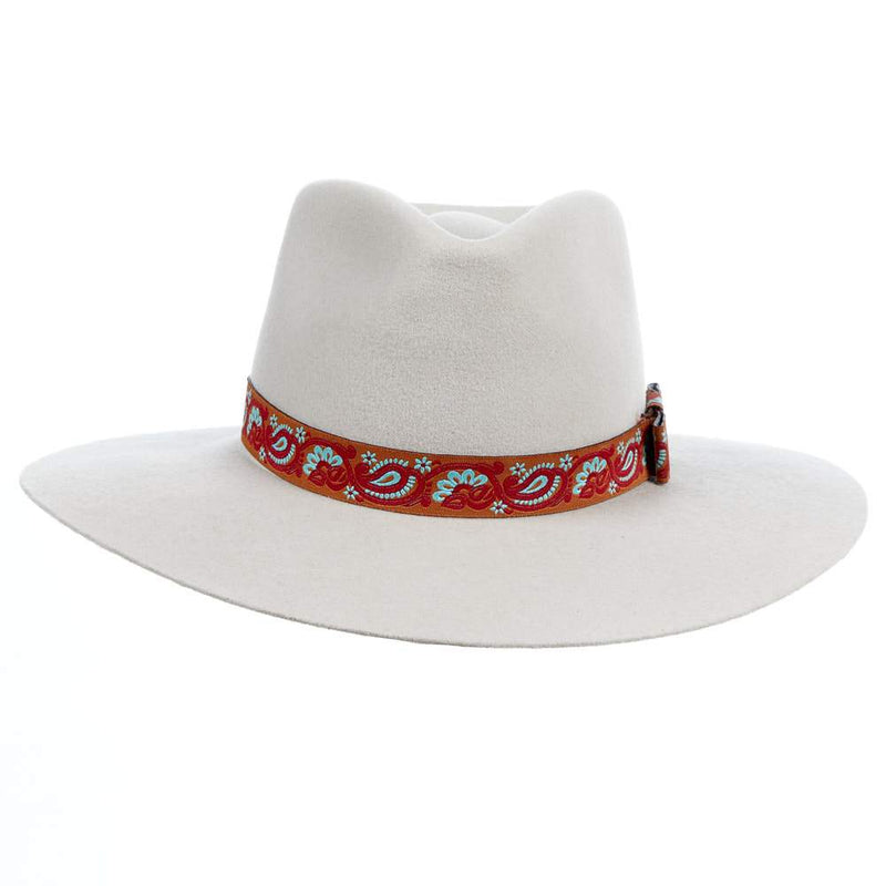 M&F Girls Pinch Front Silver Belly Fashion Hat 3 1/2` Brim