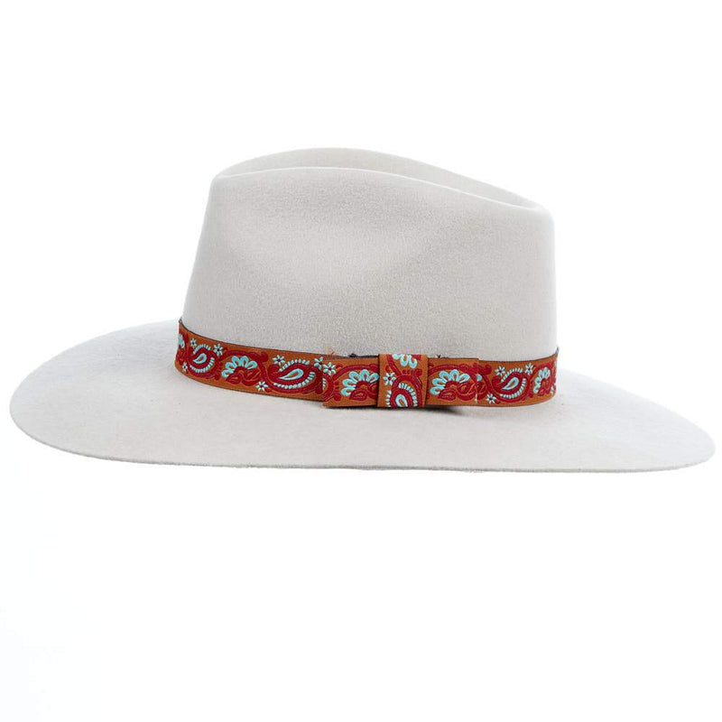 M&F Girls Pinch Front Silver Belly Fashion Hat 3 1/2` Brim