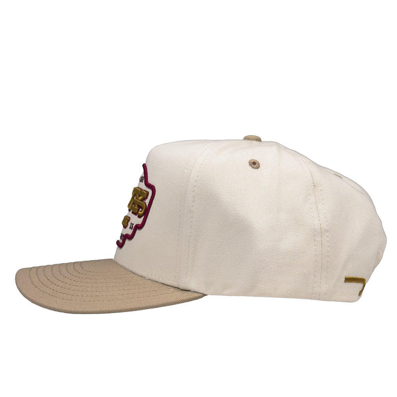 Lazy J Ranch Wear Cream & Tan Gold Stock Vintage Cap