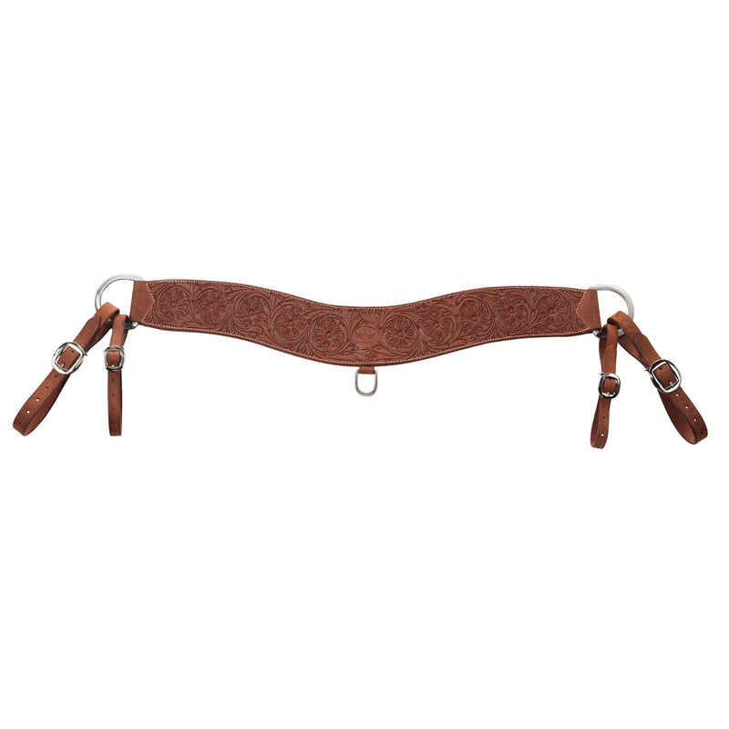 Cactus Saddlery 4in Trevor Brazil Roughout Floral Breast Collar
