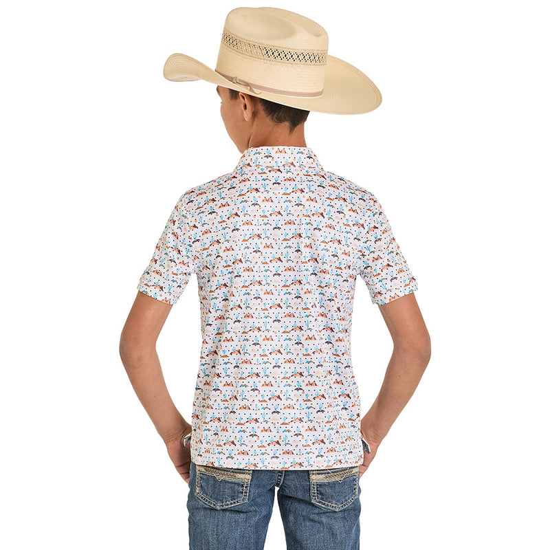 Panhandle Boy's Desert Turquoise Polo