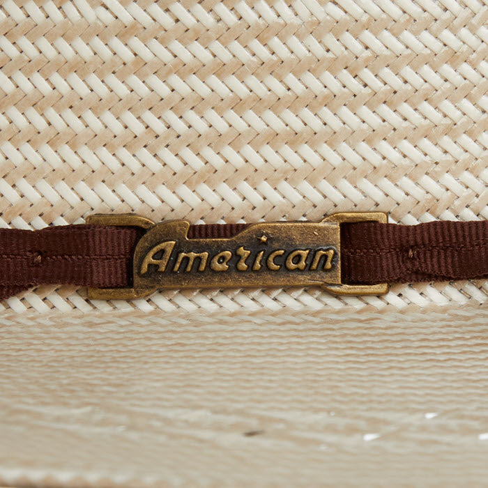 American Hats Tuf Cooper Collection 20 Star Ivory-Tan Fancy Weave 4-1/4in. Brim Straw Cowboy Hat